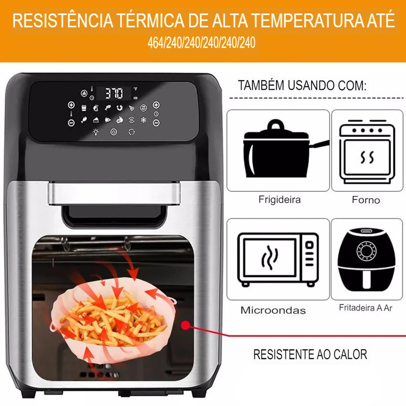 Forma de Sílica gel Flexível para Fritadeira Air Fryer Forno e Microondas