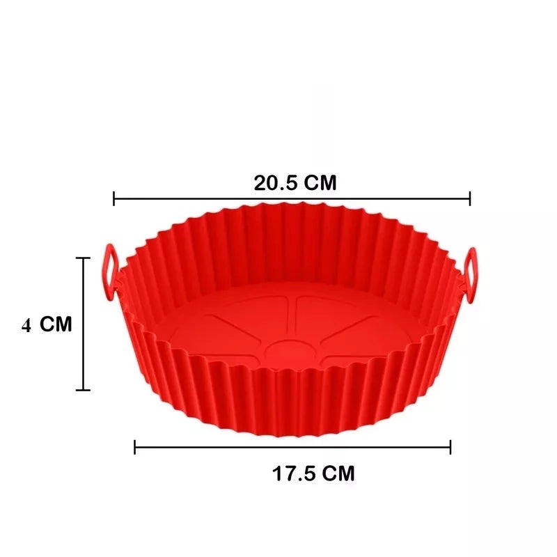 Forma de Sílica gel Flexível para Fritadeira Air Fryer Forno e Microondas