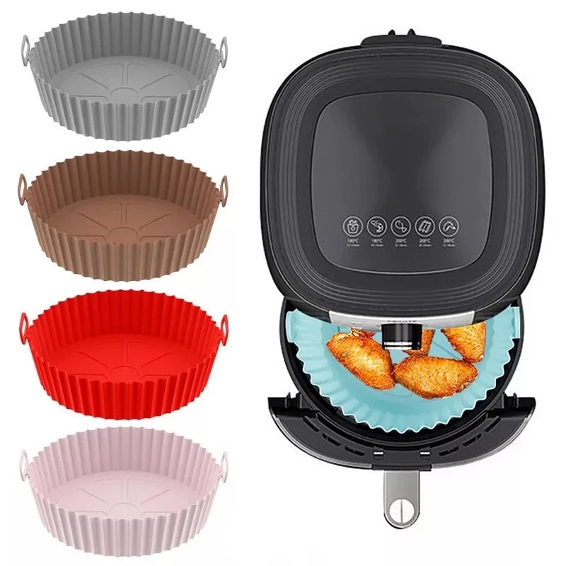 Forma de Sílica gel Flexível para Fritadeira Air Fryer Forno e Microondas