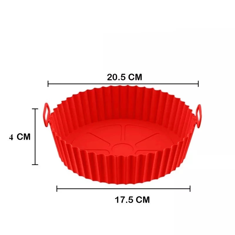 Forma de Sílica gel Flexível para Fritadeira Air Fryer Forno e Microondas