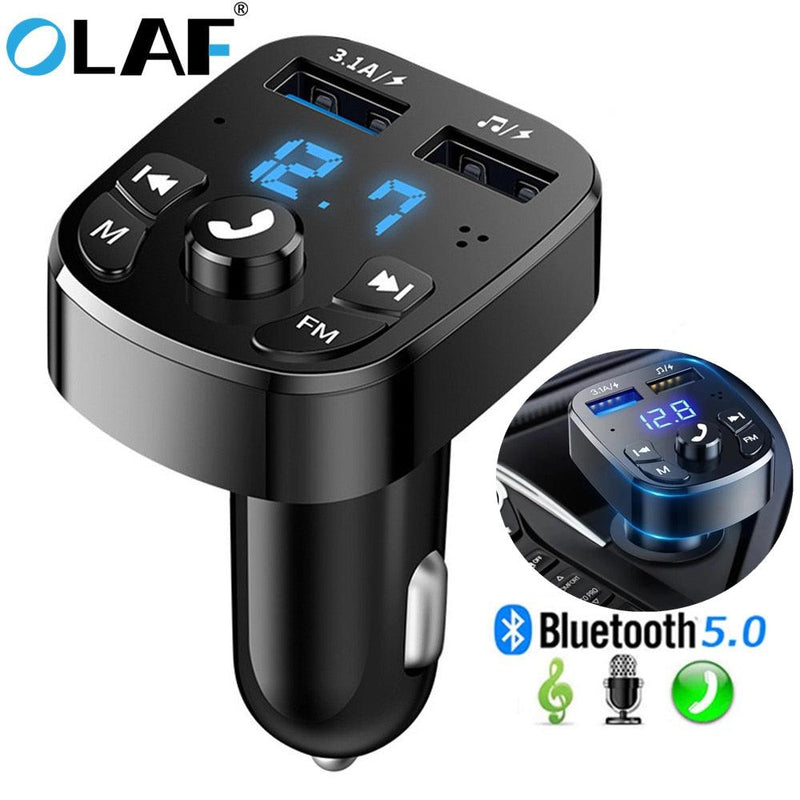 Carregador P/ Carro Mp3 Bluetooth Usb Chamada Transmissor Fm - hotprommo