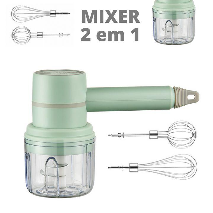 Mini Mixer 2 em 1 batedo e triturador - hotprommo